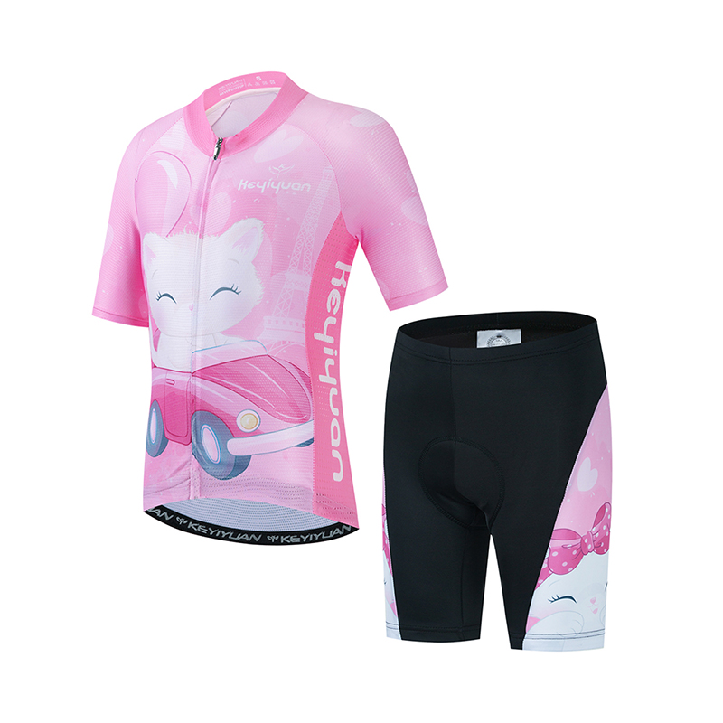 Cycling Protective Gear Kids - KEYIYUAN Kinder Rennrad Radfahren Jersey Set