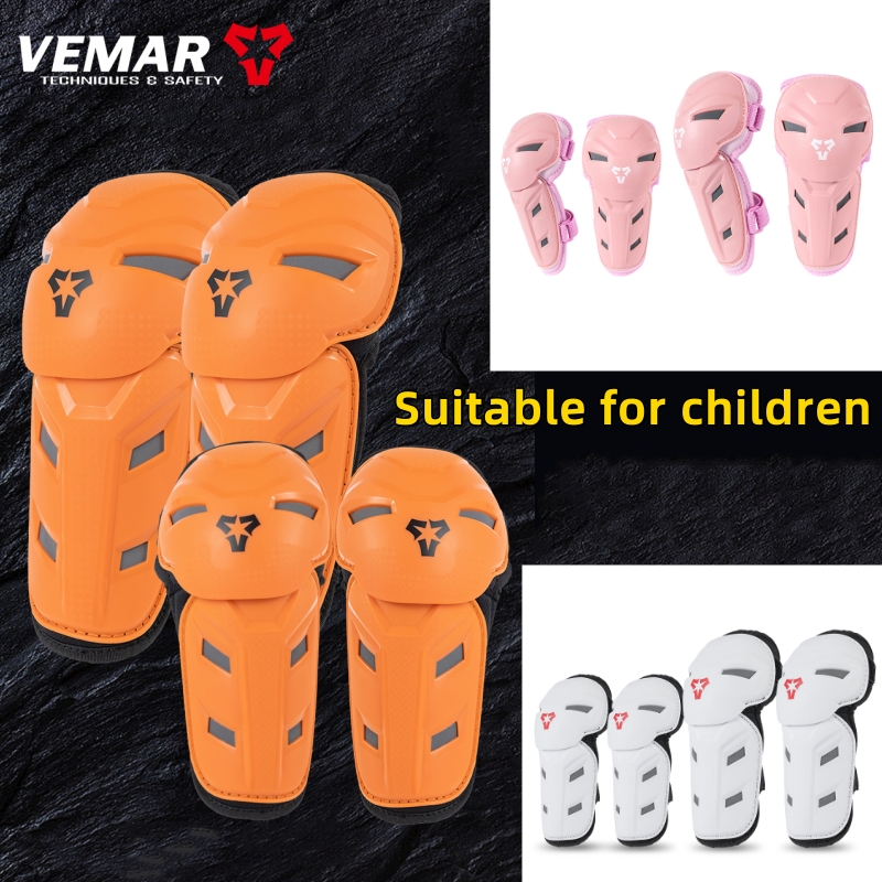 Cycling Protective Gear Kids - VEMAR Kinder-Offroad-Schutzausrüstung, verstellbarer Ellenbogen- und Knieschutz