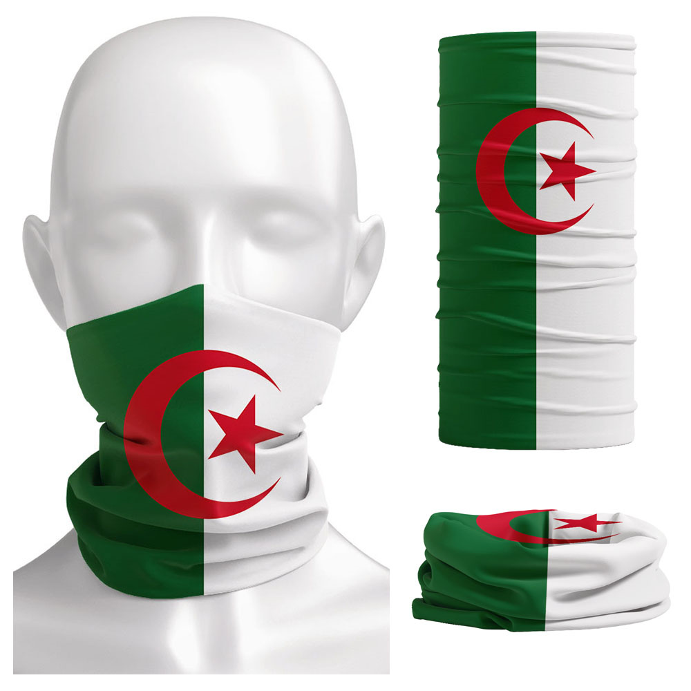 Cycling Gear Usa - Algerien-Flagge, bedruckt, Bandana, Kopfbedeckung, Reiten, Sturmhaube,