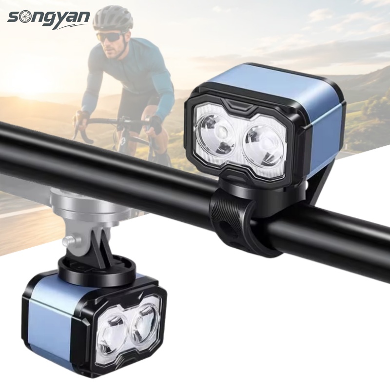 Cycling Gear Stand - ESLNF Digitales Display Aluminiumlegierung Fahrrad-Vorderlicht USB-C