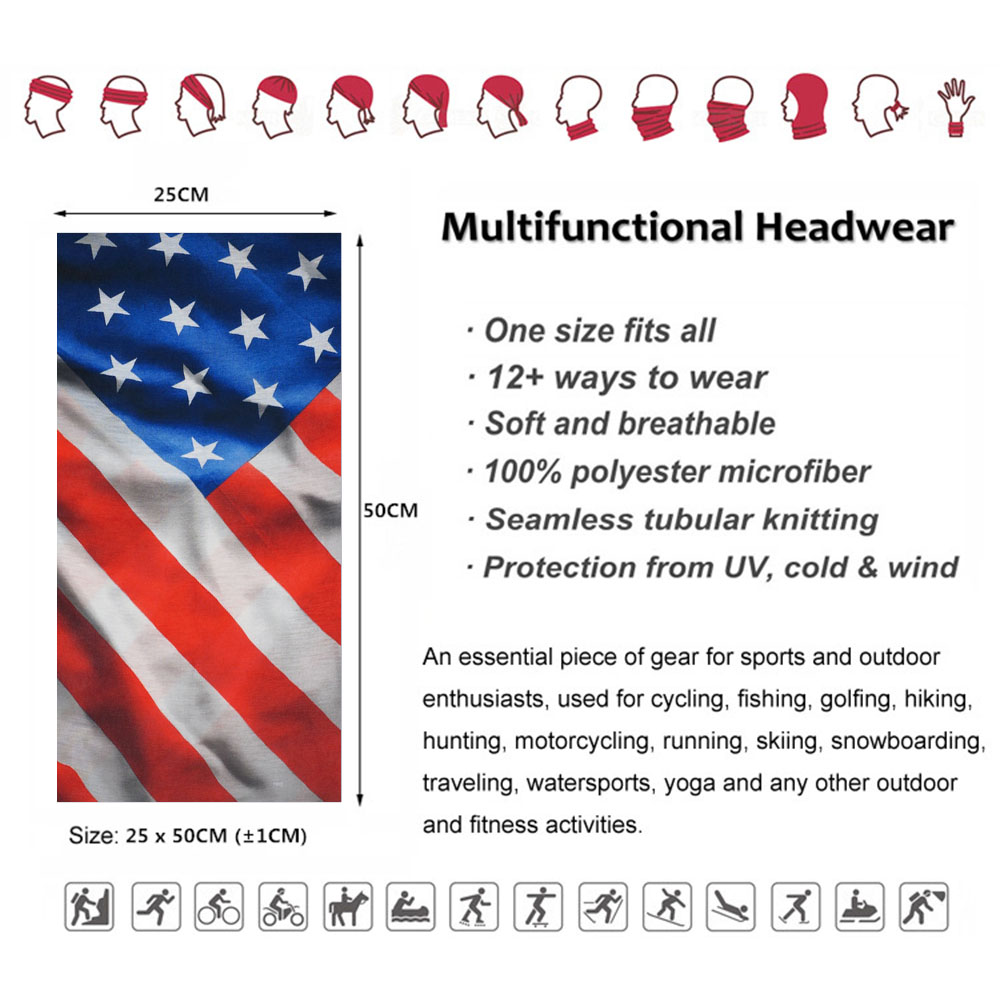 Sonnenschutzschal mit USA-Flag – Cycling Gear Usa Bewertung und Preis