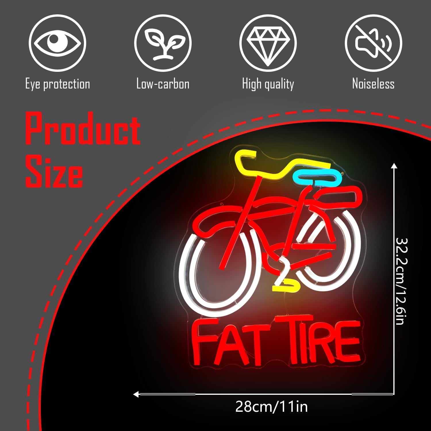 Fat Tire Bike LED-Neonschild U – Cycling Gear Store Bewertung und Preis