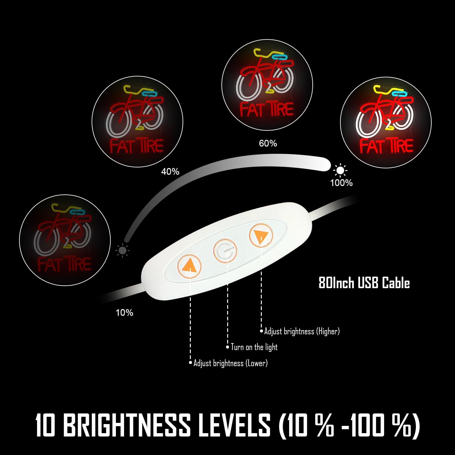 Fat Tire Bike LED-Neonschild U – Cycling Gear Store Bewertung und Preis